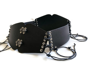leather corset belt
