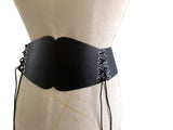 back of leather corset belt