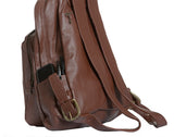 Big Handmade Leather Backpack, back