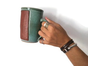 Big Hook Leather Bracelet, Wrapped Leather Bracelet.