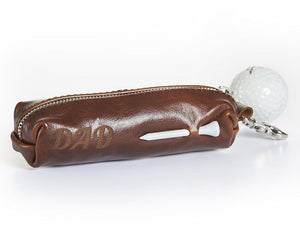 Personalized Golf Gift, Leather Golf Ball Caddy.