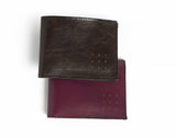 mans leather wallet with ID window
