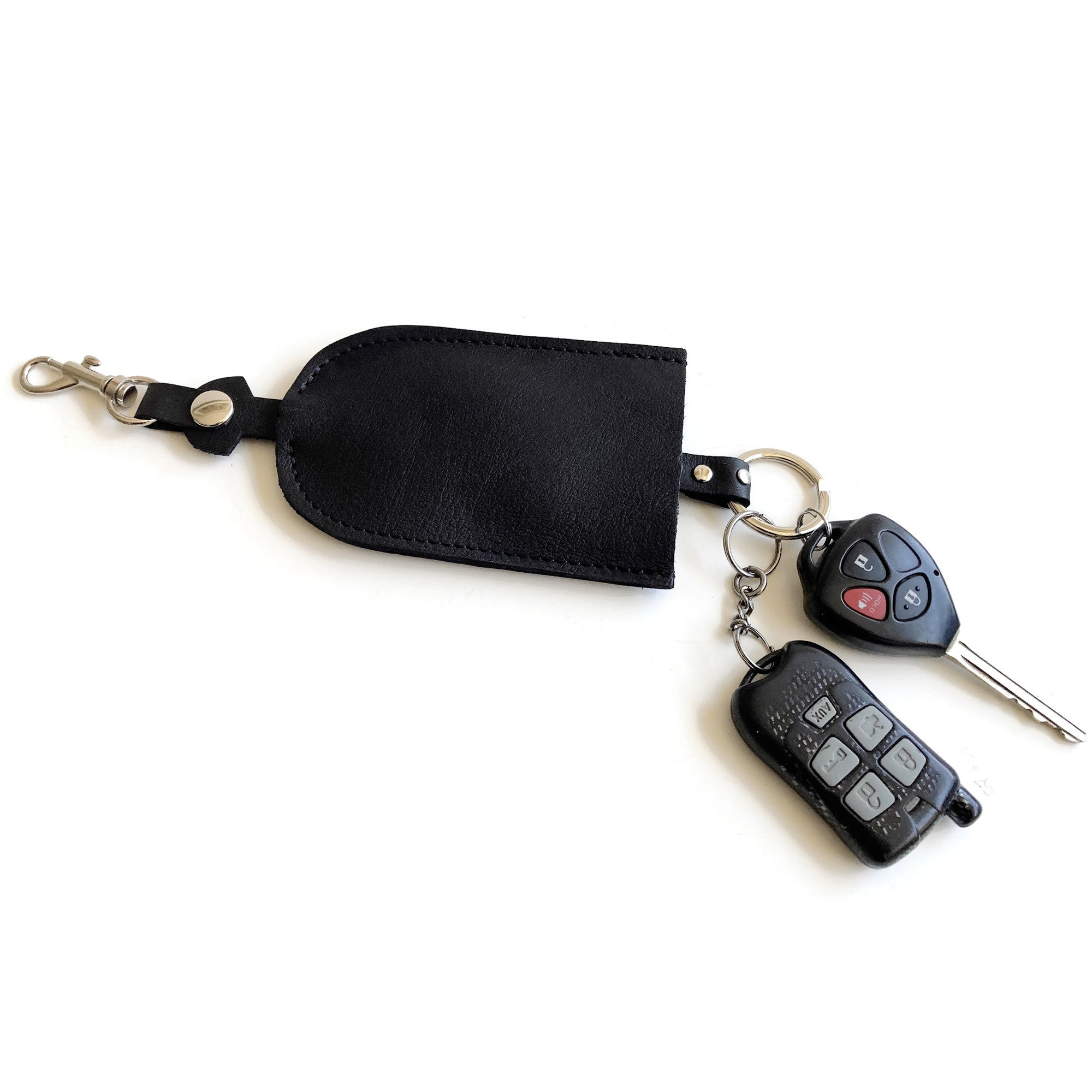 Black Leather Bell Key Holder