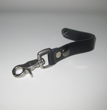 Personalized Leather Keychain, Embossed Leather Key Holster open