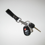 Personalized Leather Keychain, Embossed Leather Key Holster with keys on