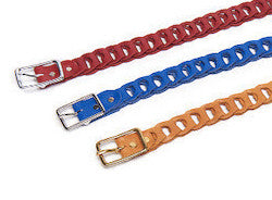 narrow leather linked belt