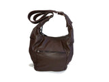 Clearance Sale Handmade Taupe Leather Crossbody Bag-The Louella
