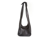 Huge Slouchy Black Leather Crossbody Bag