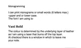 Monogramming Information