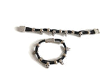 leather bracelet with skulls