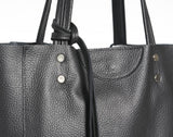 Large Leather Tote Shopping Bag detail