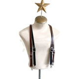 adjustable leather suspenders