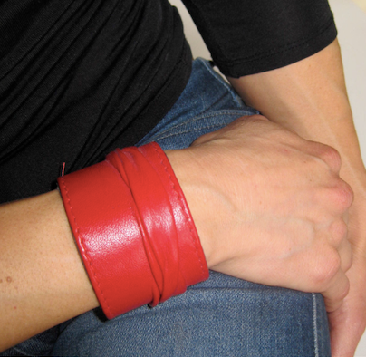 wide leather cuff