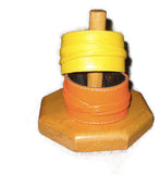 yellow textured leather cuff