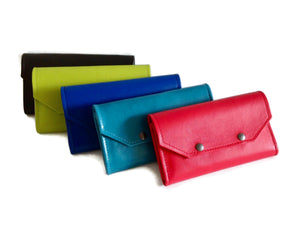 Large Leather Credit Card Wallet, Leather Clutch Wallet