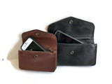 cell phone pouch for belt black or brown