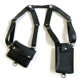 January Sale, Underarm Leather Wallet Phone Bag, Double Shoulder Armpit Wallet