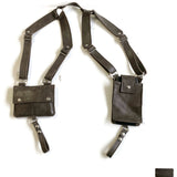  Underarm Leather Wallet Phone Bag, Double Shoulder Armpit Wallet