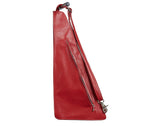 Leather Waist Bag, Leather Hip Pack, Leather Fanny Pouch in Red rear view Victoria